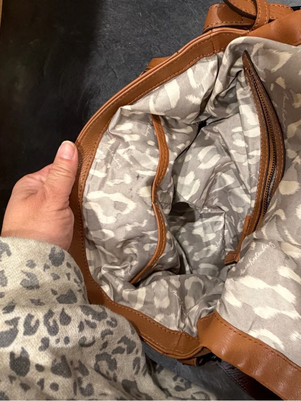 Aimee Kestenberg Tan Leather Hobo Shoulder Bag